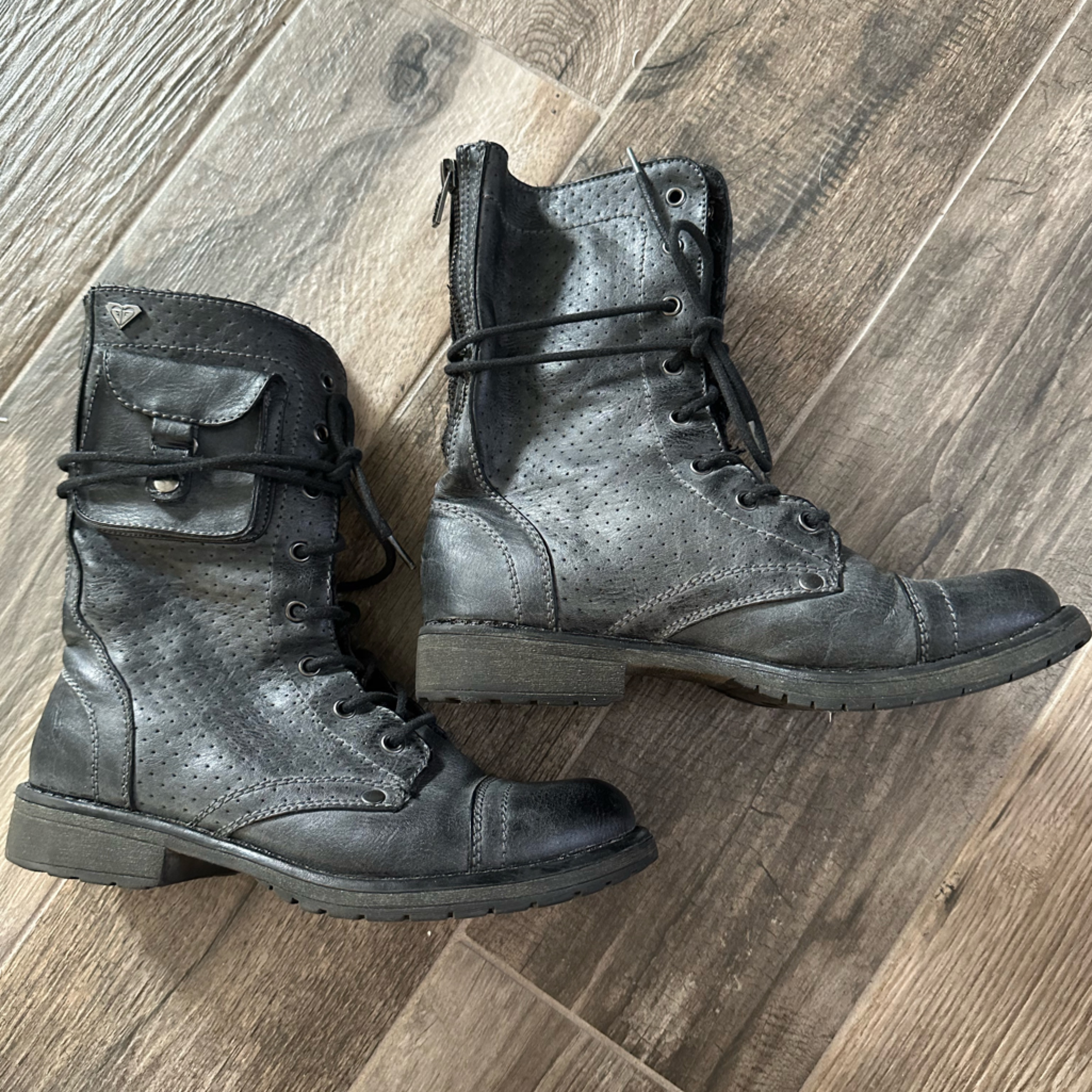 Roxy Distressed Combat Boot